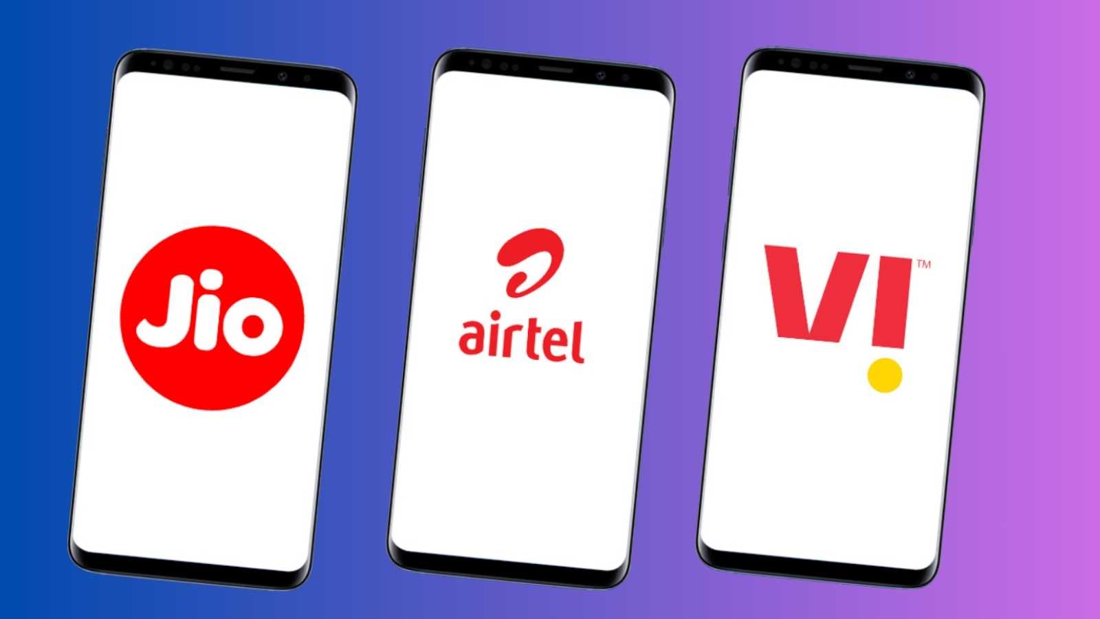 Jio, Airtel , Vi