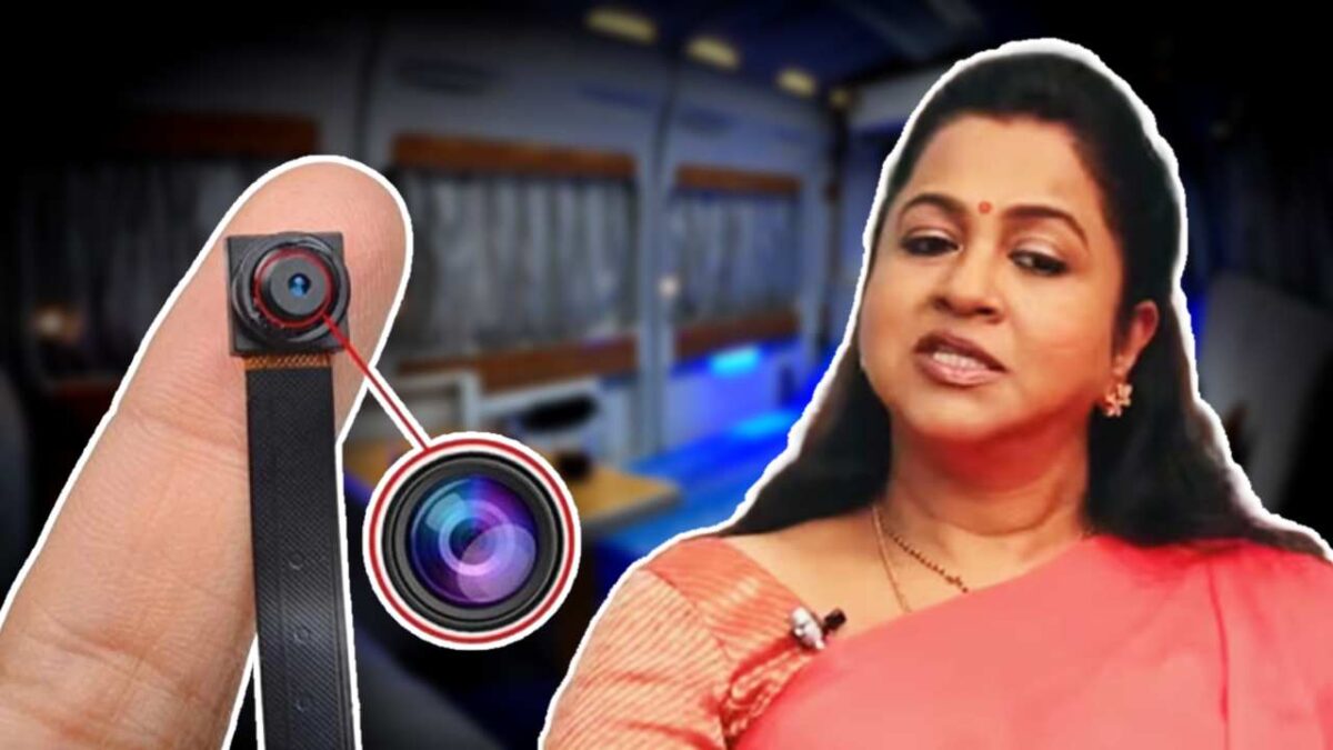 Malayalam Actress Radhika Sarathkumar claims spy cameras used inside Vanity Vans of actresses to shoot videoes