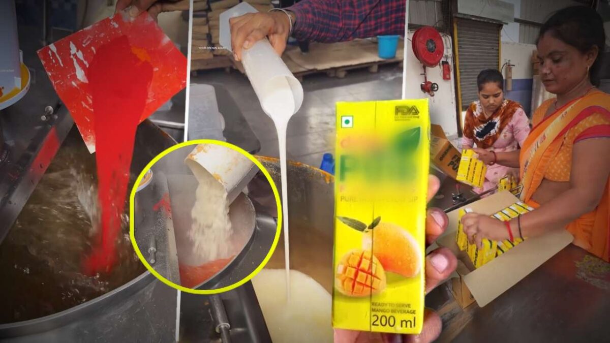 Viral Tetra Pack Mango Juice Processing Video shocked netizens