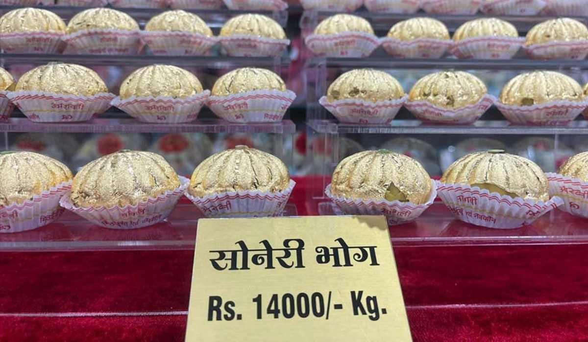 Diwali Special Golden Sweet Sonari Bhog worth Rs 14000 Per KG