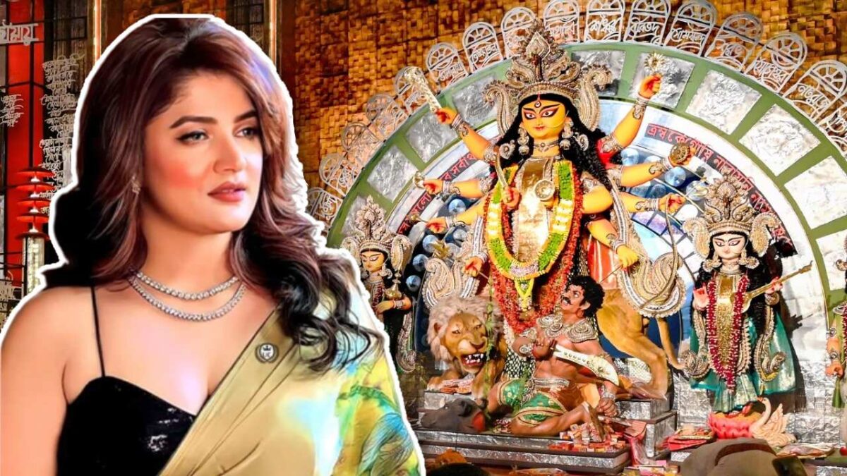 Srabanti Chatterjee trolled after posting Photo of Playing Dhak in Durga Puja