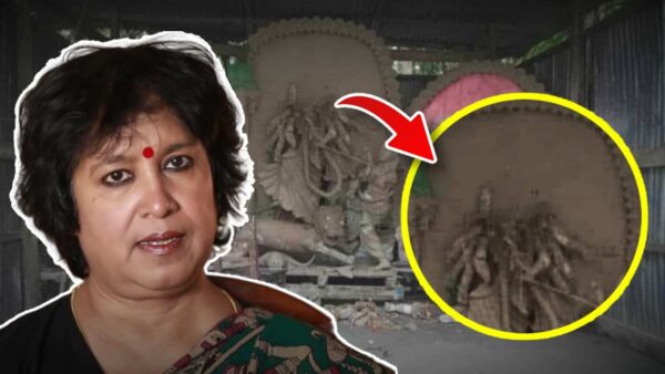 Taslima Nasrin shares Durga Murti vandalism on Bangladesh