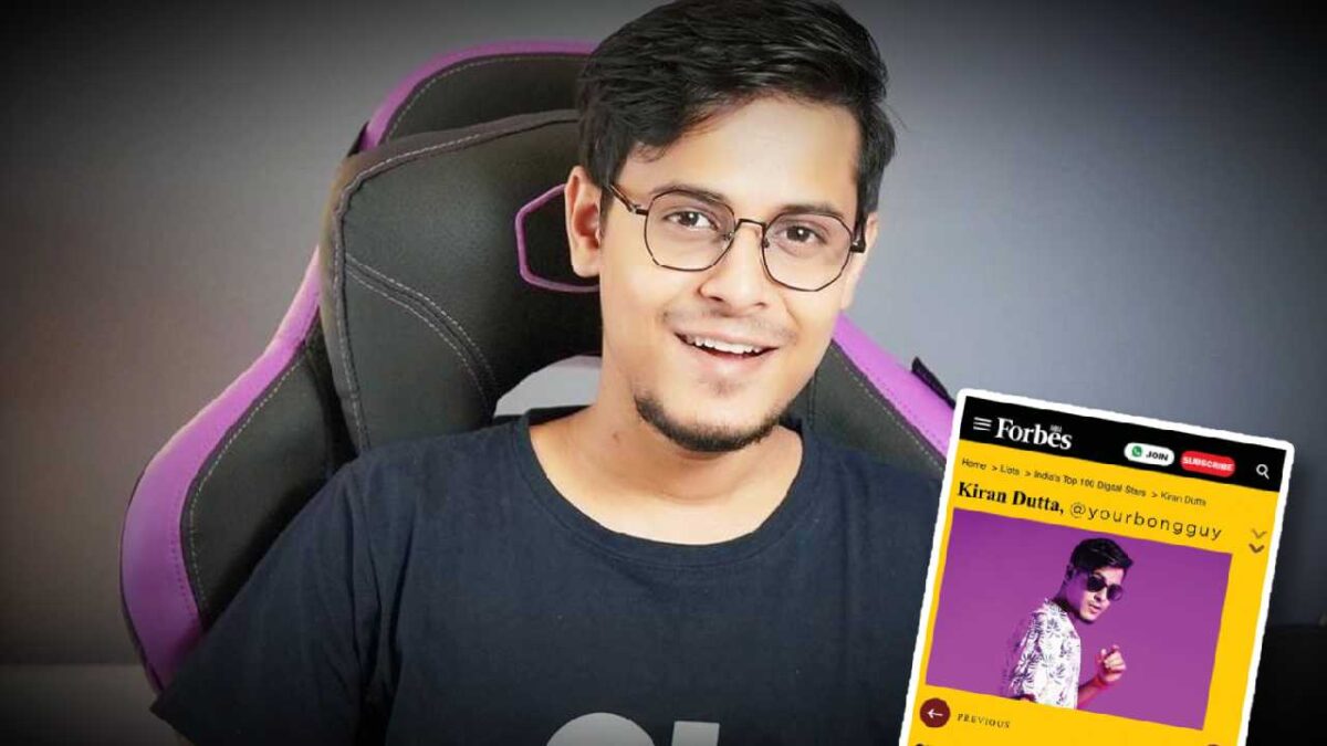 The Bong Guy Kiran Dutta ranks in Top 10 Creators of India of Forbes List