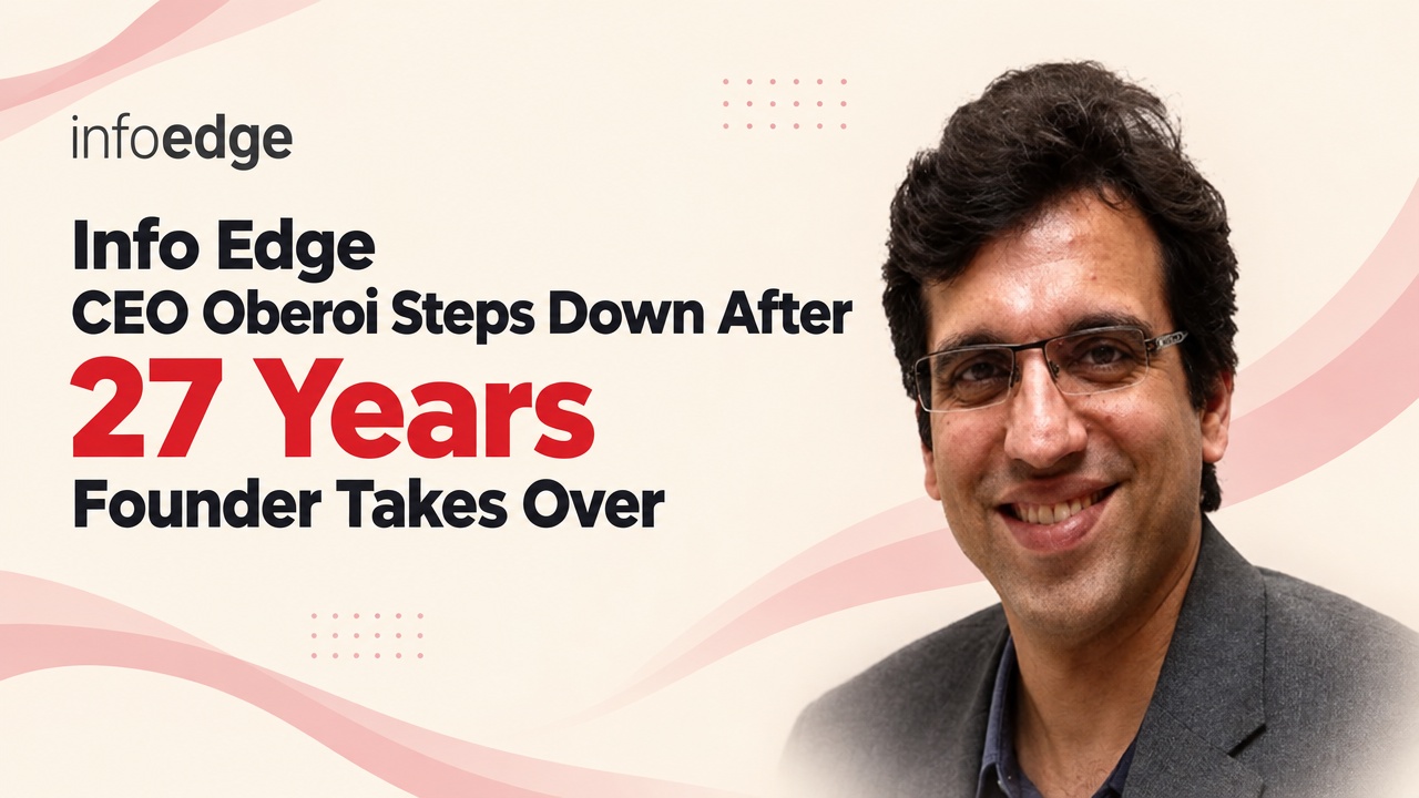 Info Edge chief executive Hitesh Oberoi, who steps down after 27 years
