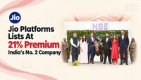 Jio Platforms listing ceremony at the National Stock Exchange in Mumbai