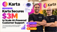 Karta AI founders after raising a $3 million seed round led by PeerCapital and Cedar Hill Capital