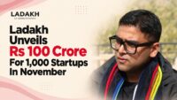 Himanshu Gupta, Administrative Secretary for Industries and Commerce in Ladakh, speaking about the Rs 100 crore startup policy