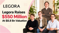 Legora founders on the newzshort card for the $550 million Series E at an $8.8 billion valuation