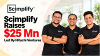 Scimplify founders with the Scimplify logo, the Bengaluru speciality chemicals startup has raised 25 million dollars led by Hitachi Ventures