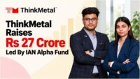 ThinkMetal founders and logo on a startup funding news card for the Rs 27 crore round led by IAN Alpha Fund.