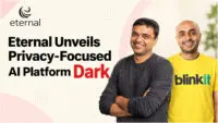 Eternal founders Deepinder Goyal and Albinder Dhindsa at the Dark AI platform announcement