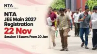 JEE Main 2027 registration open till 22 November, session 1 exams from 20 January