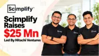 Scimplify founders with the Scimplify logo, the Bengaluru speciality chemicals startup has raised 25 million dollars led by Hitachi Ventures