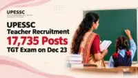 UPESSC teacher recruitment 2026 card with a classroom photo and 17,735 TGT posts